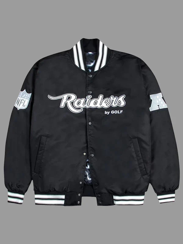 Las Vegas Raiders Golf Wang Satin Bomber Jacket