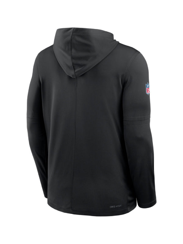 Las Vegas Raiders Nike Black Sideline Performance Long Sleeve Hoodie T-Shirt