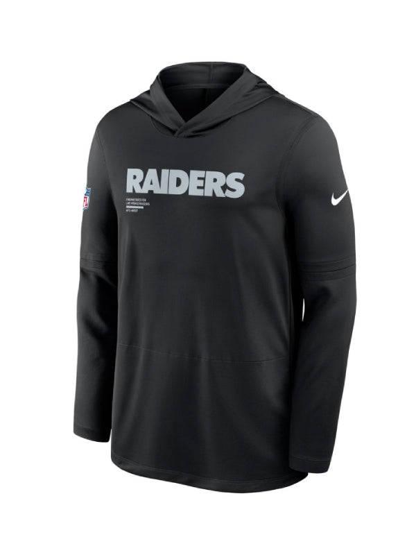 Las Vegas Raiders Nike Sideline Performance Long Sleeve Hoodie T-Shirt Black