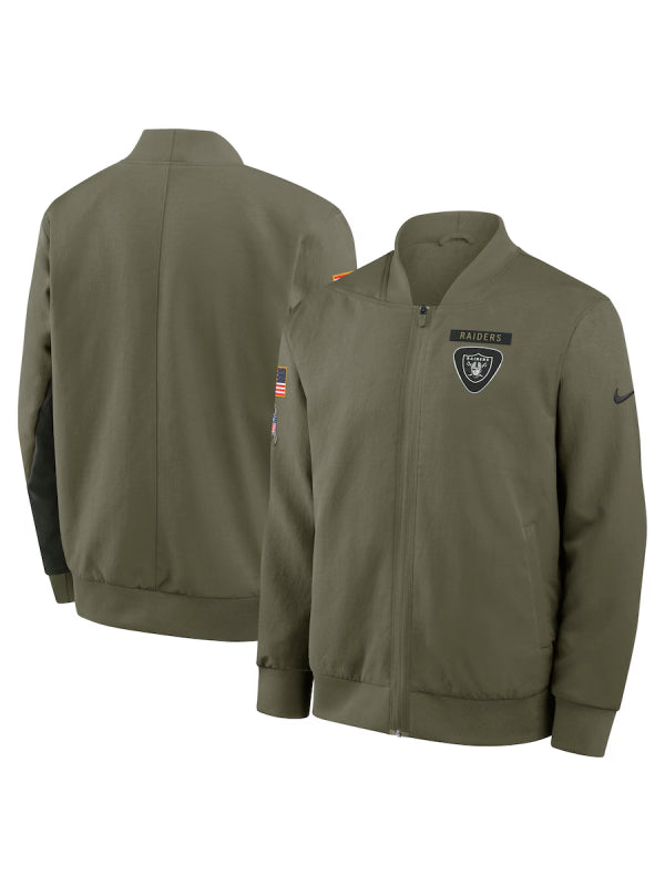 Las Vegas Raiders Salute to Service Bomber Jacket 2025