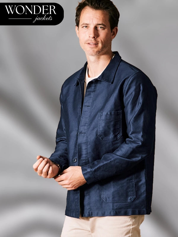 Le Mont Saint Michel Work Jacket Blue