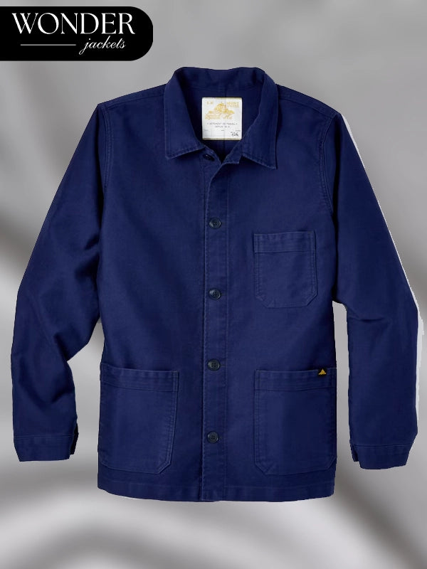 Le Mont St Michel Work Jacket Blue