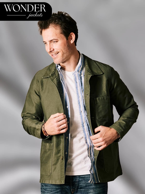 Le Mont St Michel Work Jacket Khaki
