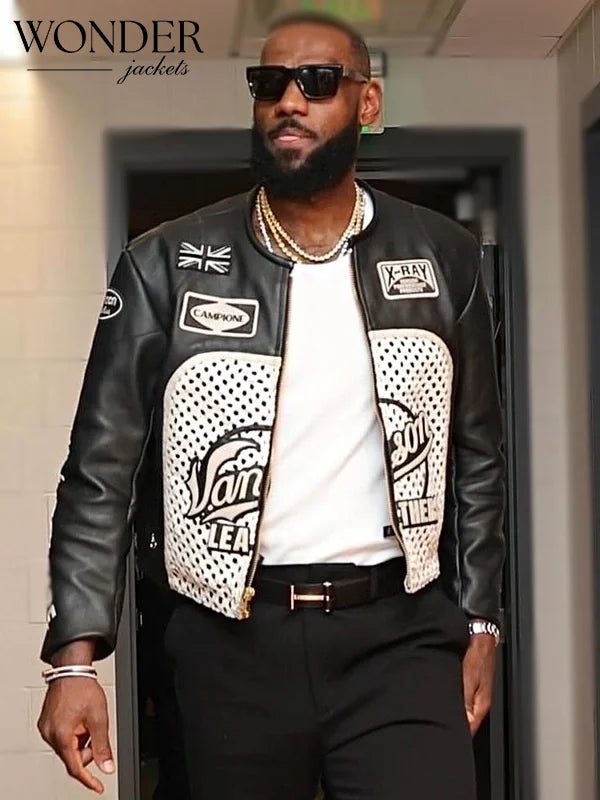 Lebron James Aime Leon Dore Leather Jacket