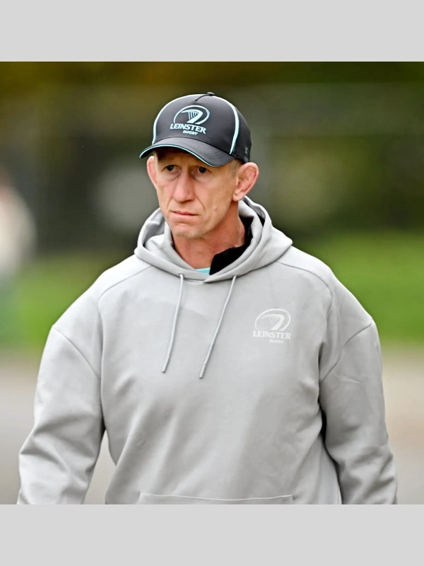 Leo Cullen Leinster Rugby 2025 Training Hoodie Grey