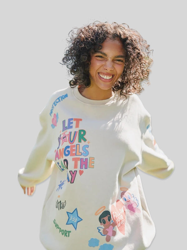 Let Your Angels Lead The Way Sweatshirt Women's