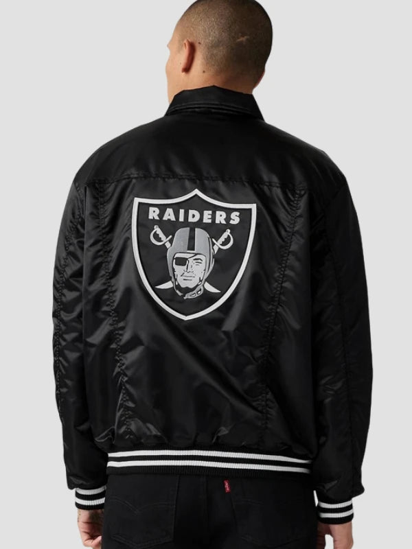 Levis X Starter Raiders Satin Black Trucker Jacket