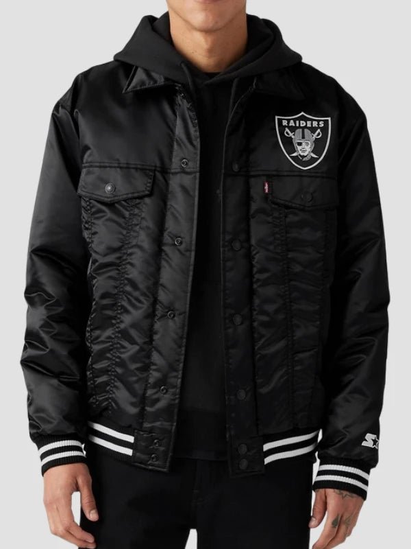 Levis X Starter Raiders Satin Black Jacket