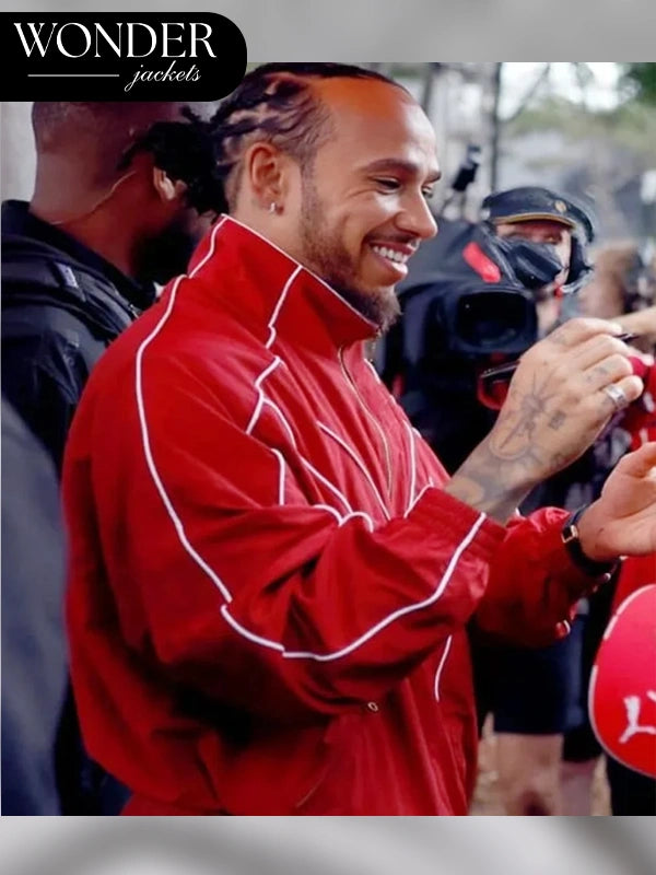 Lewis Hamilton Red Track Jacket