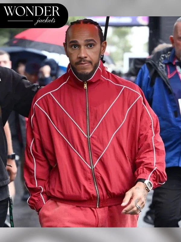 Lewis Hamilton Zipper Track Jacket Red