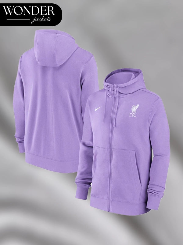 Liverpool Purple zipper Hoodie
