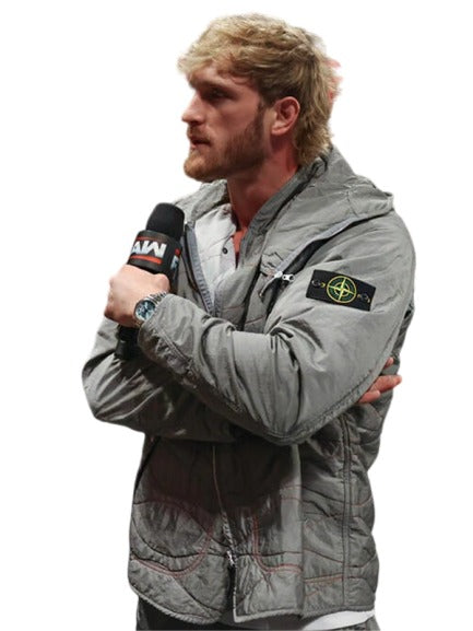 Logan Paul Grey Stone Island Jacket