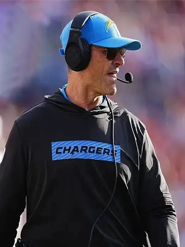 Los Angeles Chargers Jim Harbaugh Coach-Hoodie