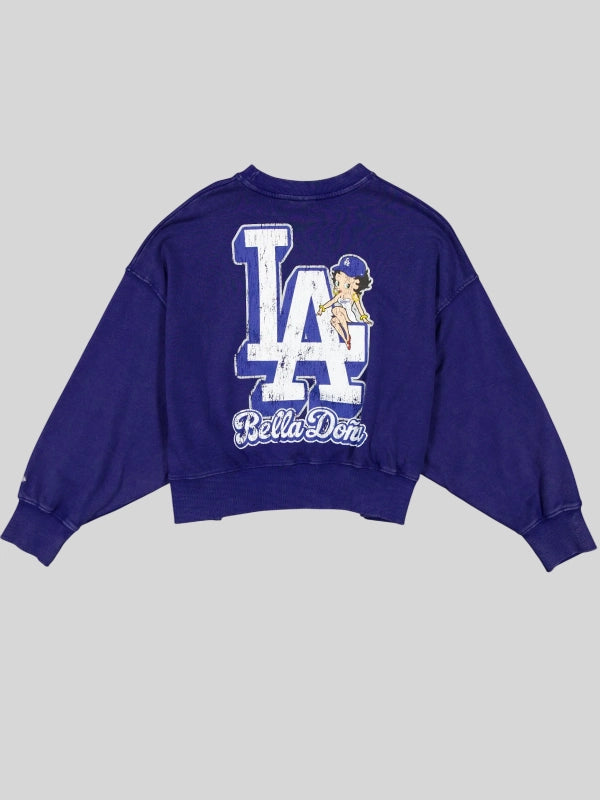 Los Angeles Dodgers Bella Dona x Betty Boop Blue Crewneck