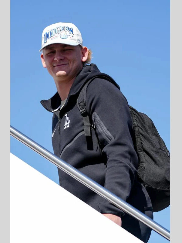 Los Angeles Dodgers Nike Tech Black Hoodie Jacket