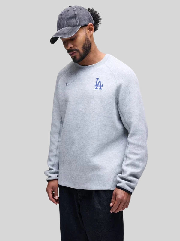 Los Angeles Dodgers Nike Tech Fleece Raglan Sweatshirt Grey