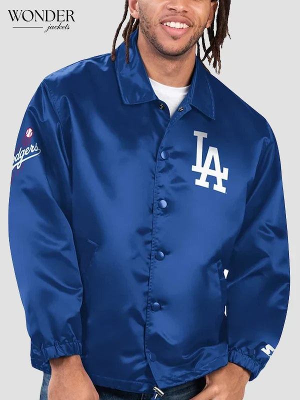 Los Angeles Dodgers Starter Royal Option Route Satin Full-Snap Jacket