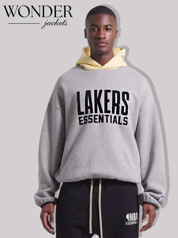 Los Angeles Lakers x Fear Of God Essentials Hoodie Grey