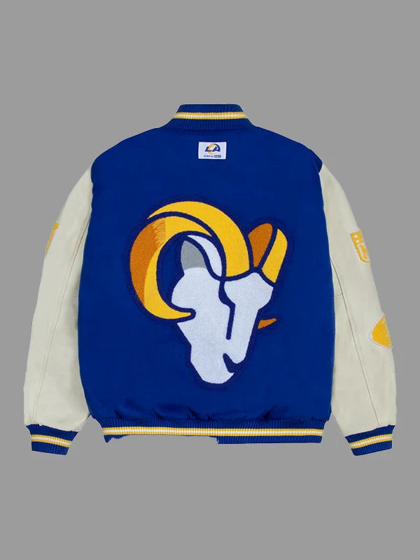 Los Angeles Rams GOLF WANG Royal Blue Varsity Letterman Jacket