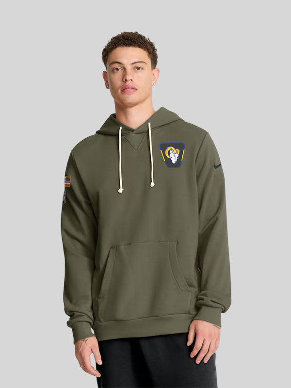 Los Angeles Rams Nike 2025 Salute to Service Sideline Hoodie Olive