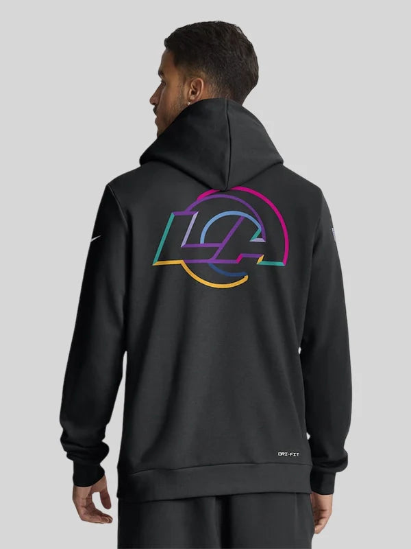 Los Angeles Rams Nike Black 2025 Crucial Catch Hoodie