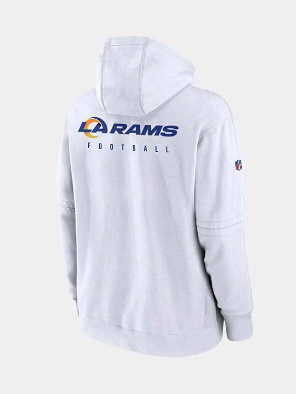 Los Angeles Rams Sideline Club White Hoodie