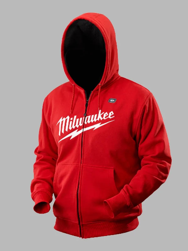 MILWAUKEE Red Zip-Up Hoodie