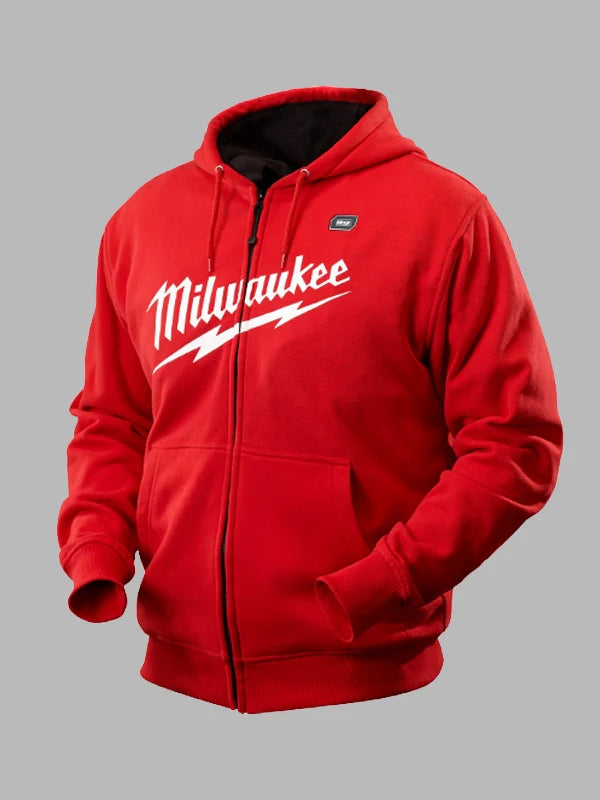 MILWAUKEE Zip-Up Hoodie Red