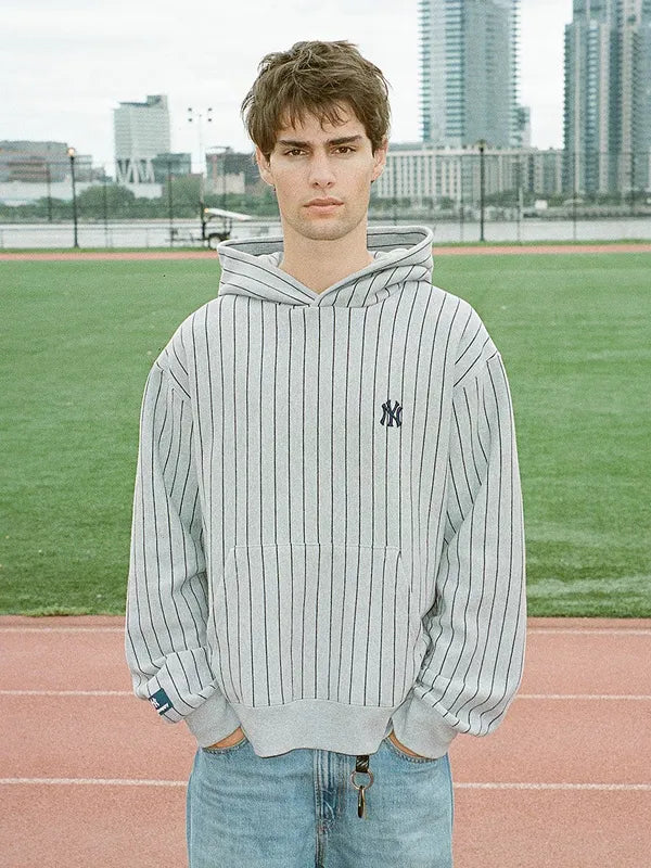 Madhappy Yankees Pinstripe Grey Hoodie