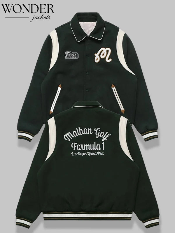 Malbon x formula 1 Grand Prix Letterman Jacket