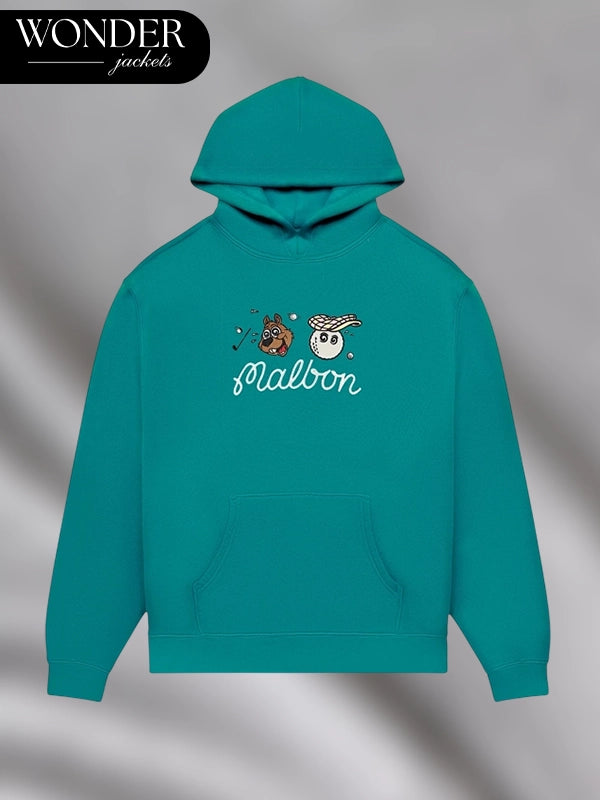 Malbon Two Man Scramble Hoodie Blue