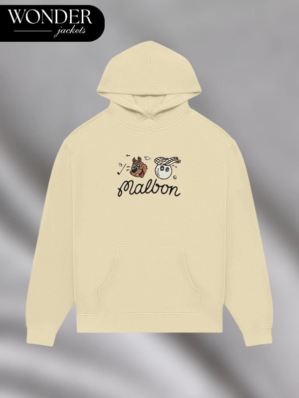 Malbon Two Man Scramble Hoodie Cream