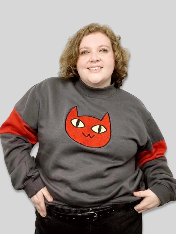 Marceline Cat Sweatshirt Grey