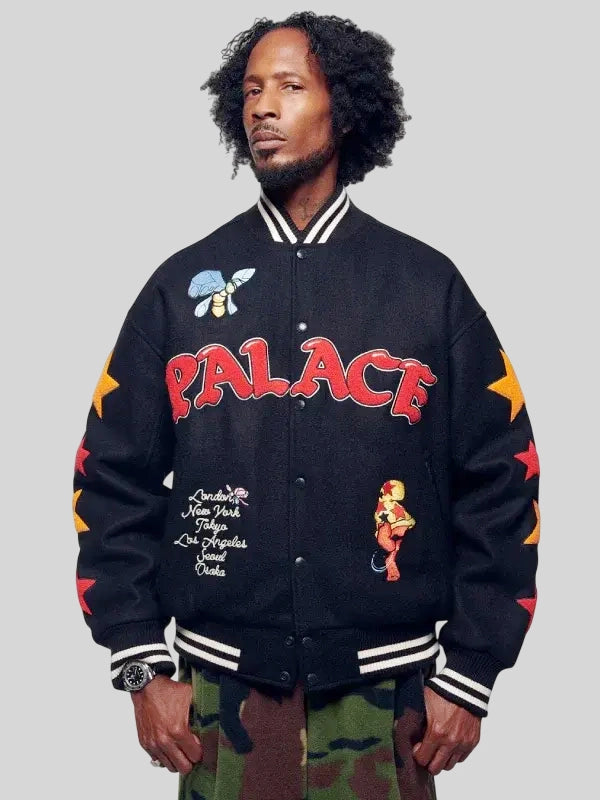 Mark Bode Palace x Cheech Wizard Jacket Black
