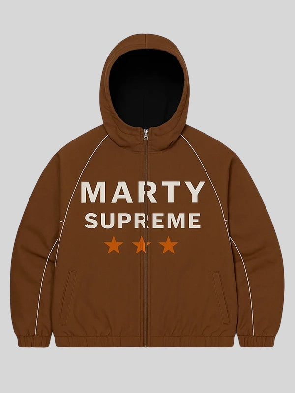 Marty Supreme Brown Jacket Hoodie