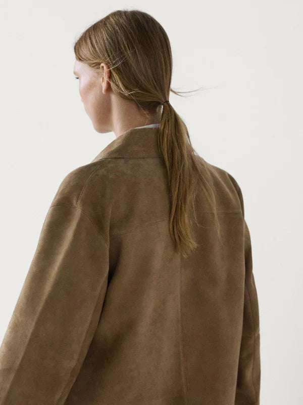 Massimo Dutti Brown Suede Jacket