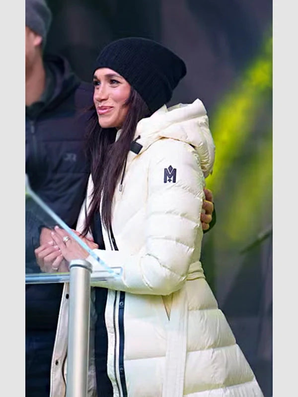 Meghan Markle Invictus Games 2025 White Puffer Coat