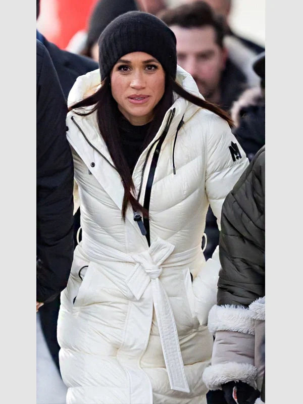 Meghan Markle Mackage Coat White