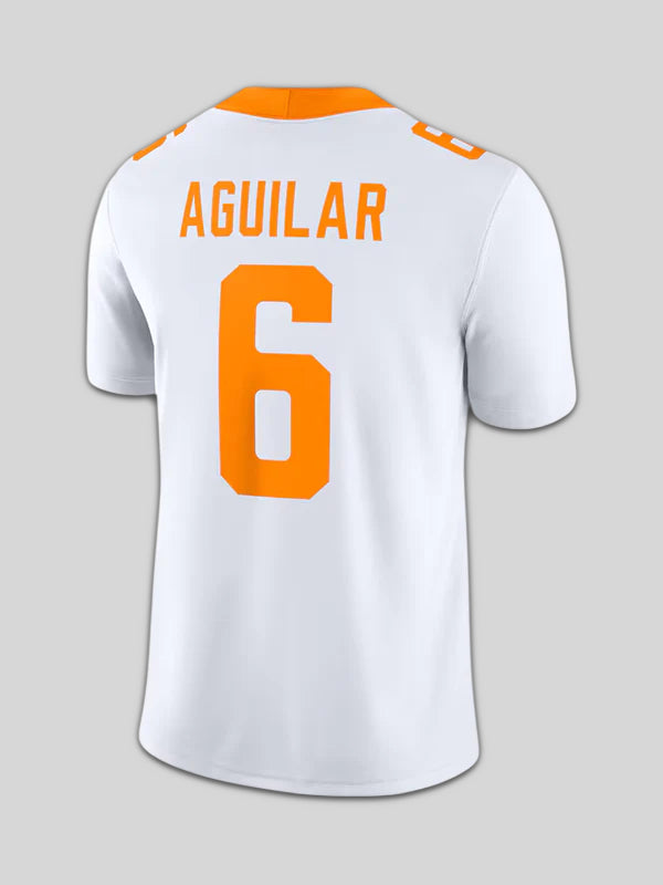 Mens Nike Joey Aguilar White Tennessee Volunteers White NIL Football Game Jersey