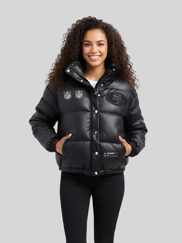 Men san francisco 49ers off season x nfl leather puffer jacket