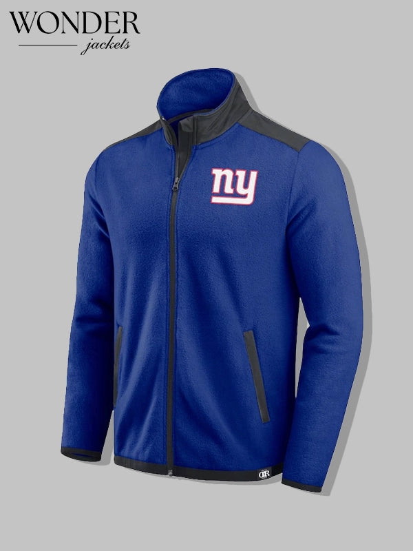 Men’s Darius Rucker Collection by Fanatics Royal New York Giants Color Block Polar Fleece Full-Zip Jacket Blue