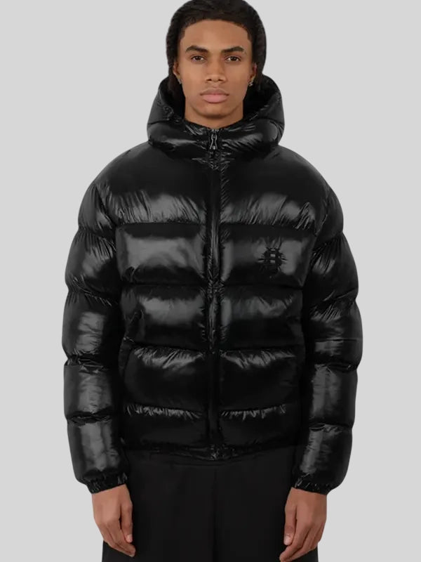 Mens Black Puffer Jacket SUVENE