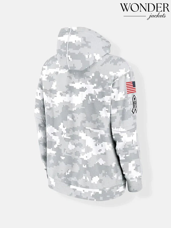 Men's Chicago Bears Nike Arctic Camo 2024 Salute To Service Club Fleece Pullover Hoodie