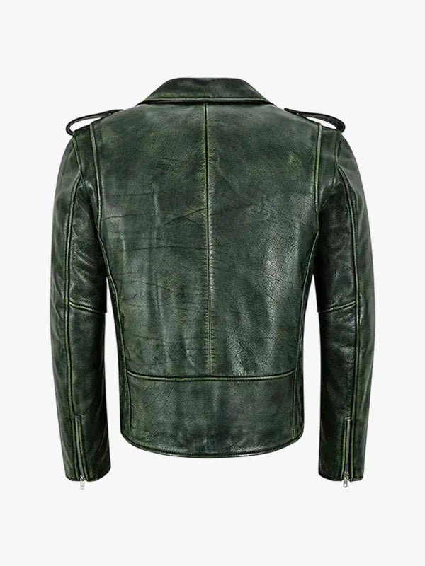 Mens Soft Lambskin Green Jacket