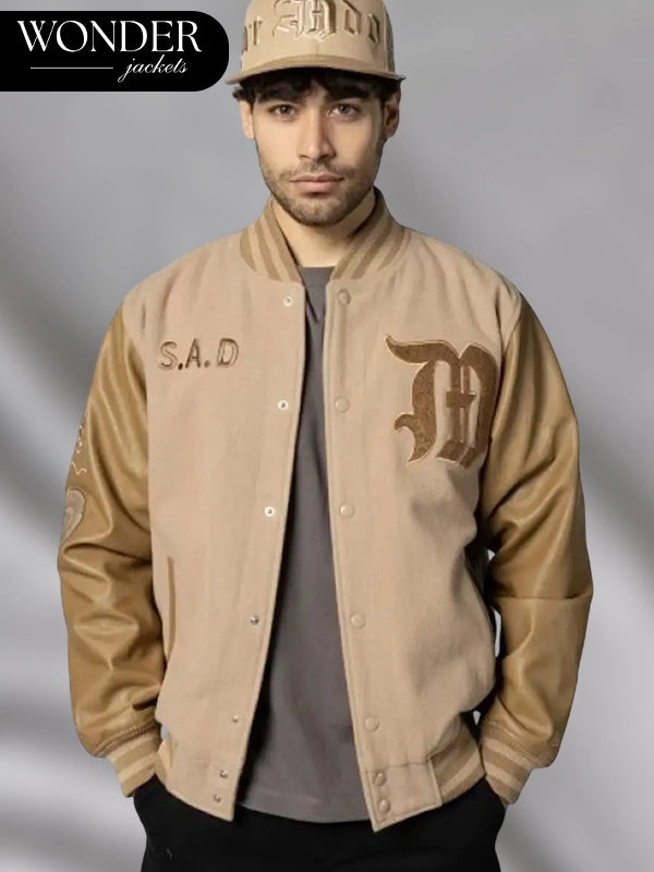 México X Roji LMB Varsity Camel Jacket