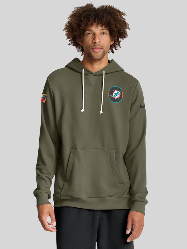 Miami Dolphins Nike 2025 Salute to Service Hoodie Olive