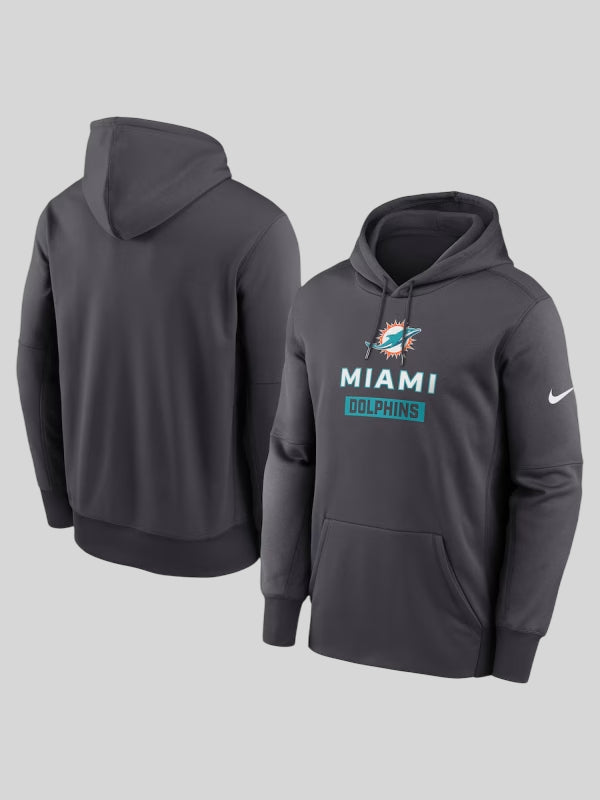 Miami Dolphins Nike Anthracite Hoodie