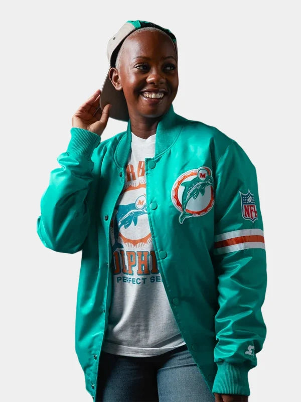 Miami Dolphins Satin Jacket