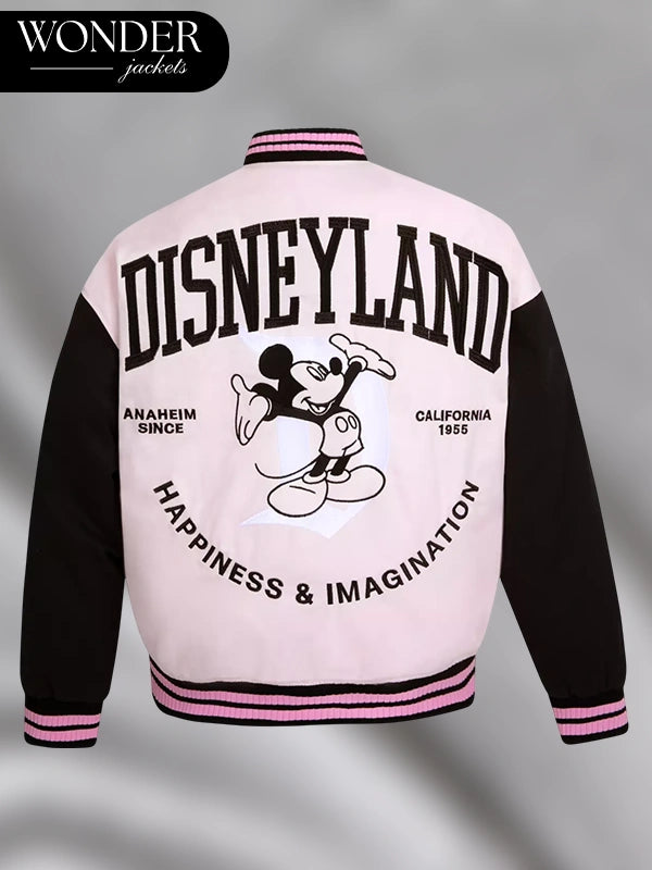 Mickey Mouse Disneyland Varsity Jacket Pink