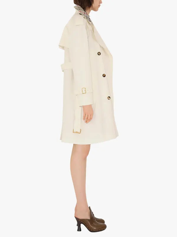 Mid-length Check Collar Castleford Trench Coat